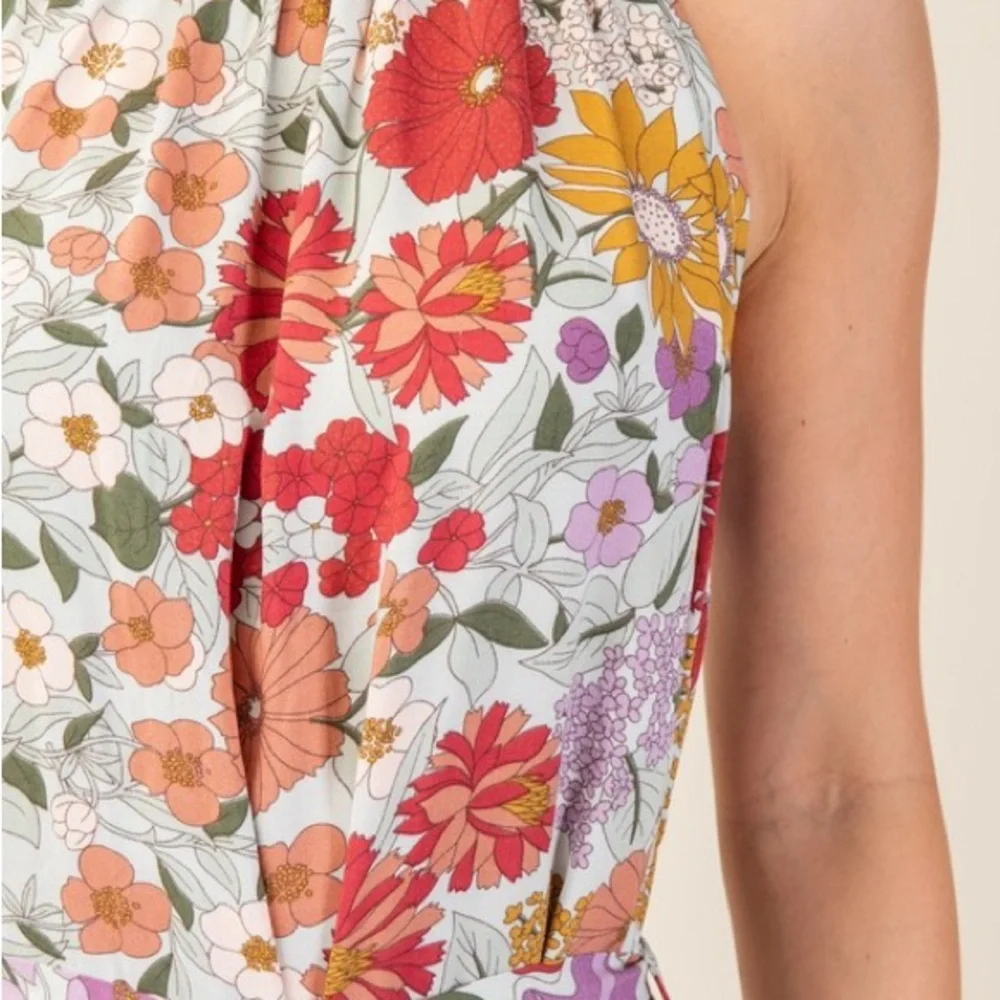 GiGiO Floral Sleeveless Dress - Multicolor Floral - Picture 2 of 5